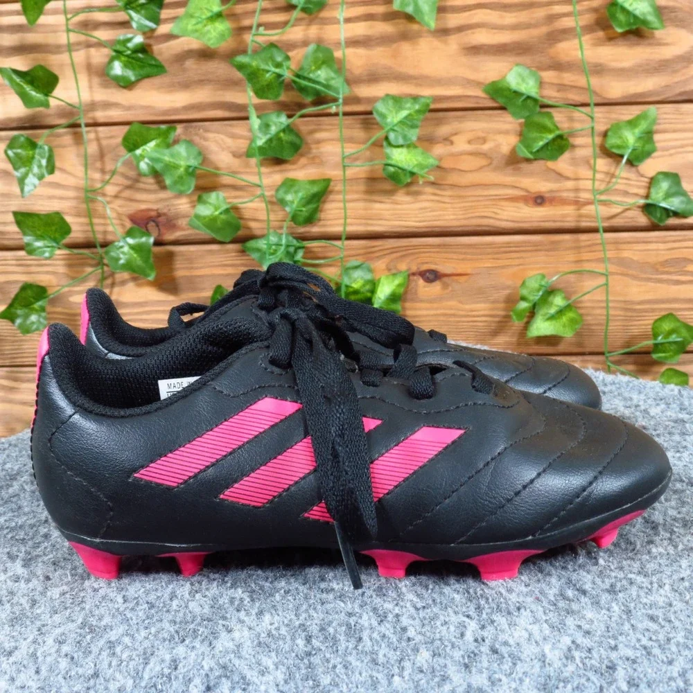 Adidas Goletto VIII FG Girls Size 13 Black Pink Synthetic Soccer‎ Cleats Firm